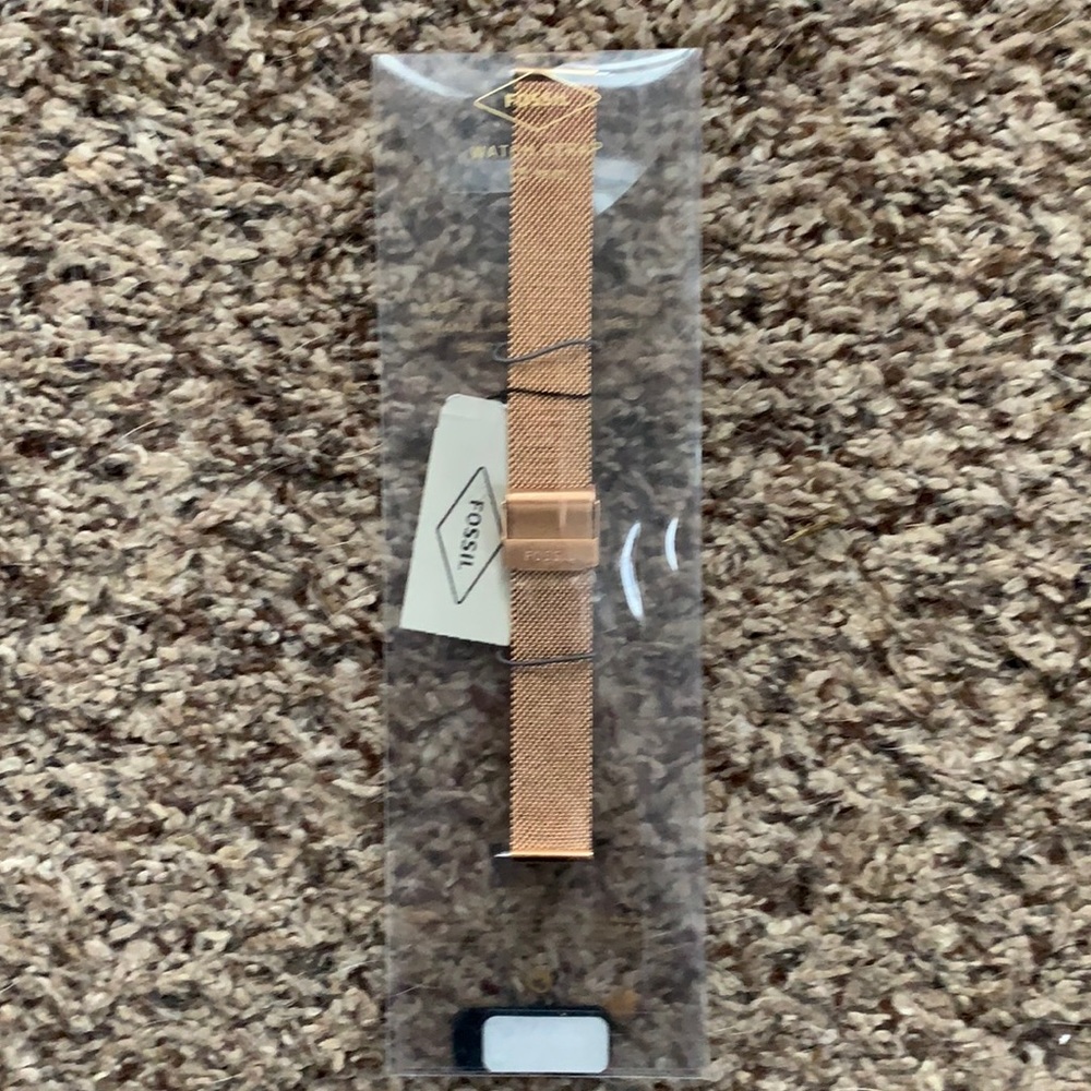Fossil 16mm rose gold watch band
